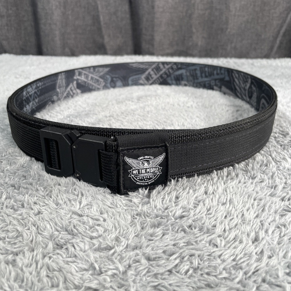 We The People Holsters Tactical Gun Belt SZ M 30-34 Made in USA Black EDC Gear